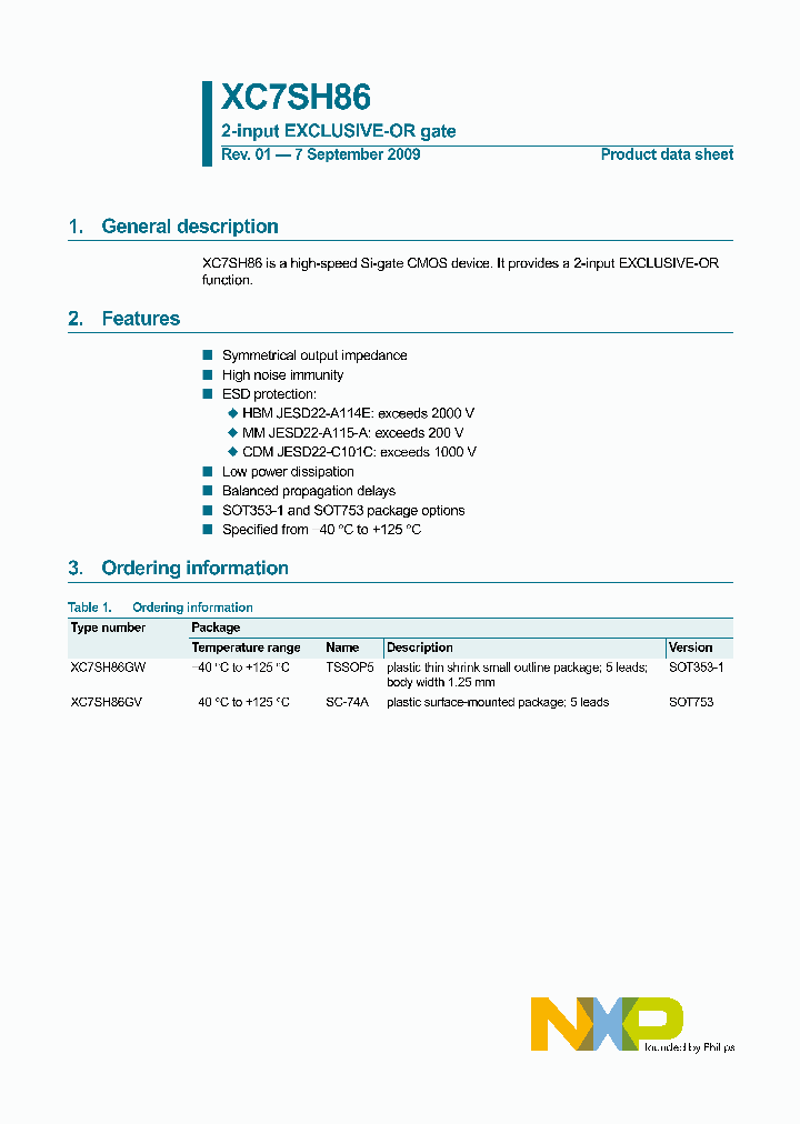 XC7SH86GV_6501486.PDF Datasheet