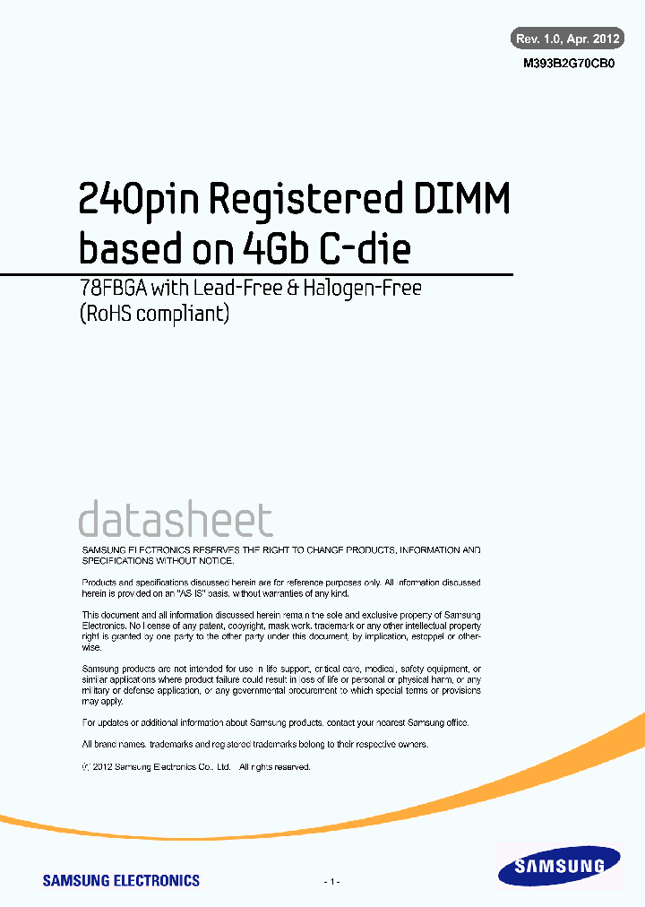 M393B2G70CB0_6502042.PDF Datasheet