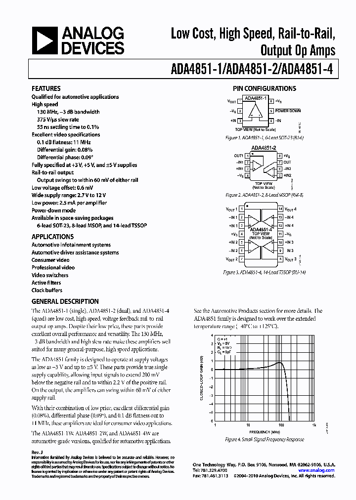 ADA4851-4YRU-EBZ_6502610.PDF Datasheet