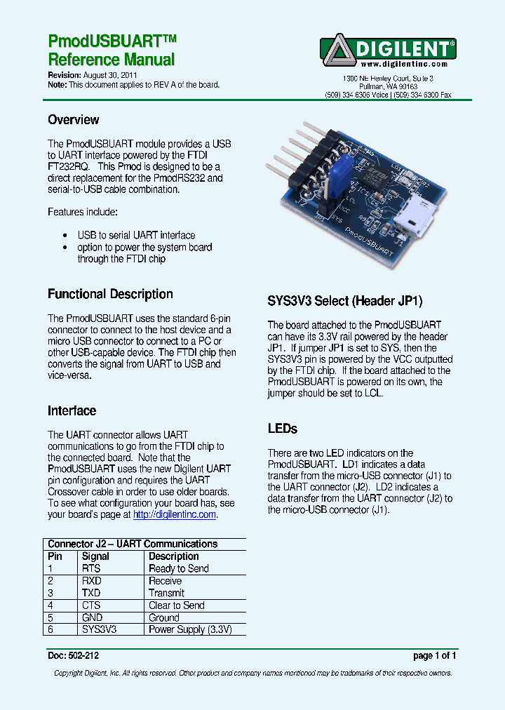 PMODUSBUARTRM_6502842.PDF Datasheet
