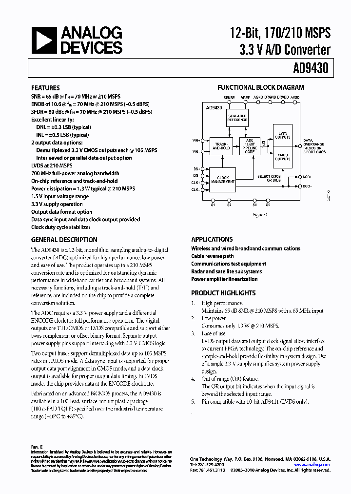 AD9430BSV-170_6503022.PDF Datasheet