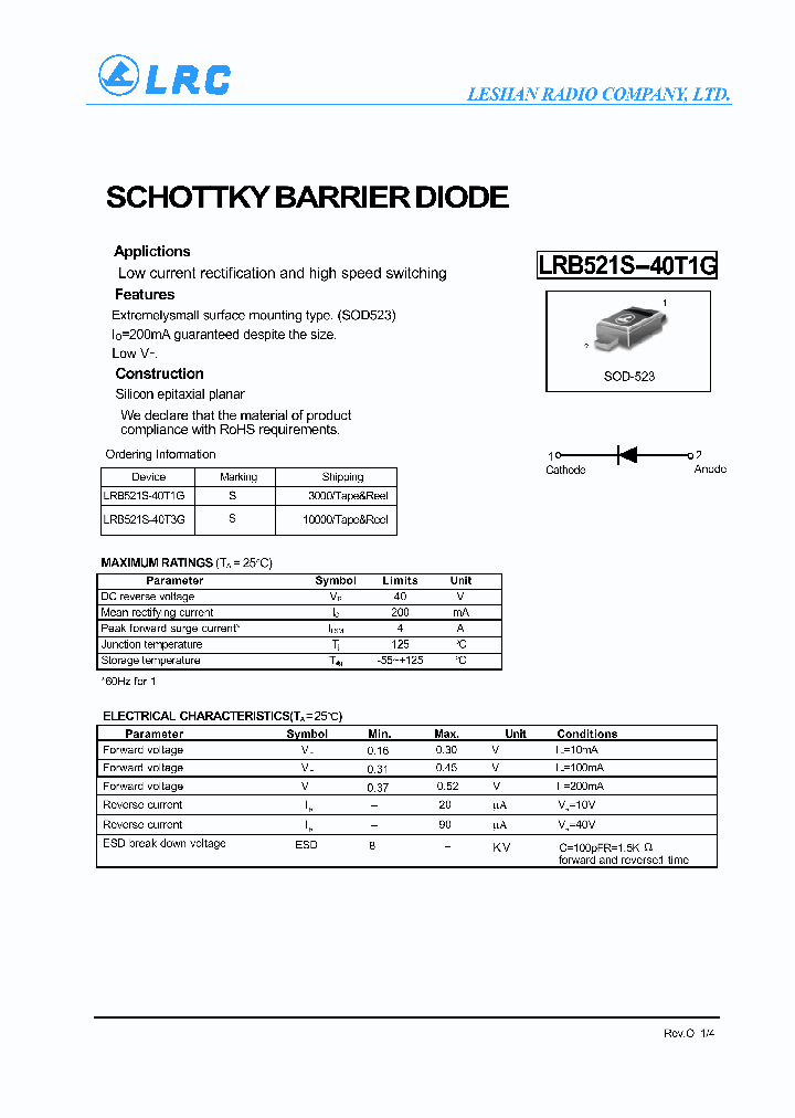LRB521S-40T3G_6504428.PDF Datasheet