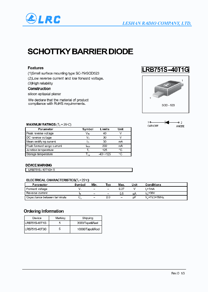 LRB751S-40T1G_6504427.PDF Datasheet
