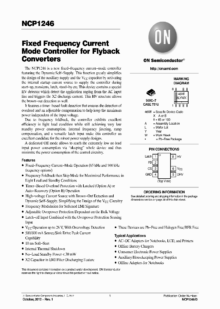 NCP1246AD100R2G_6504848.PDF Datasheet