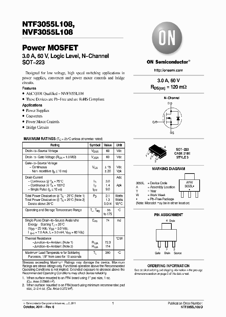 NTF3055L108T1G_6504313.PDF Datasheet