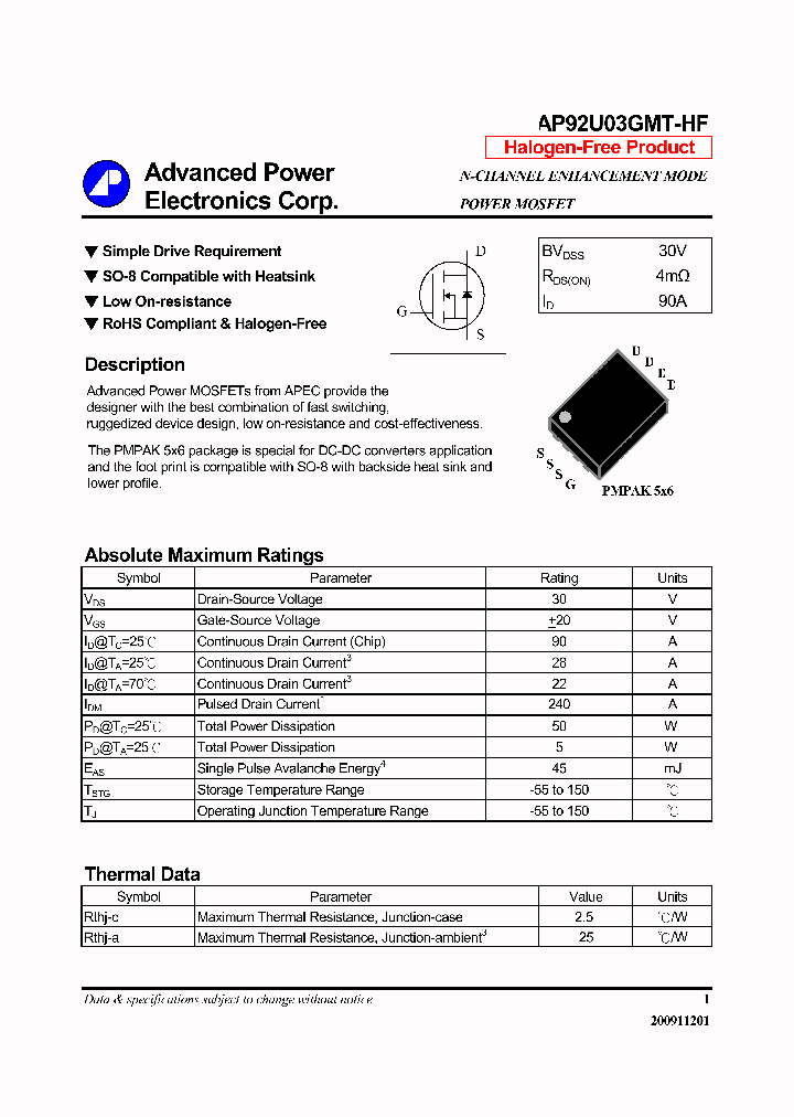 AP92U03GMT-HF_6507270.PDF Datasheet