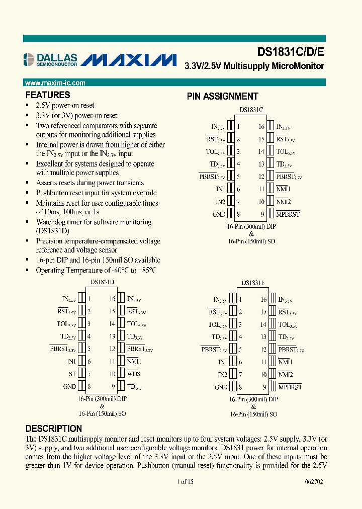 DS1831CDE_6509925.PDF Datasheet