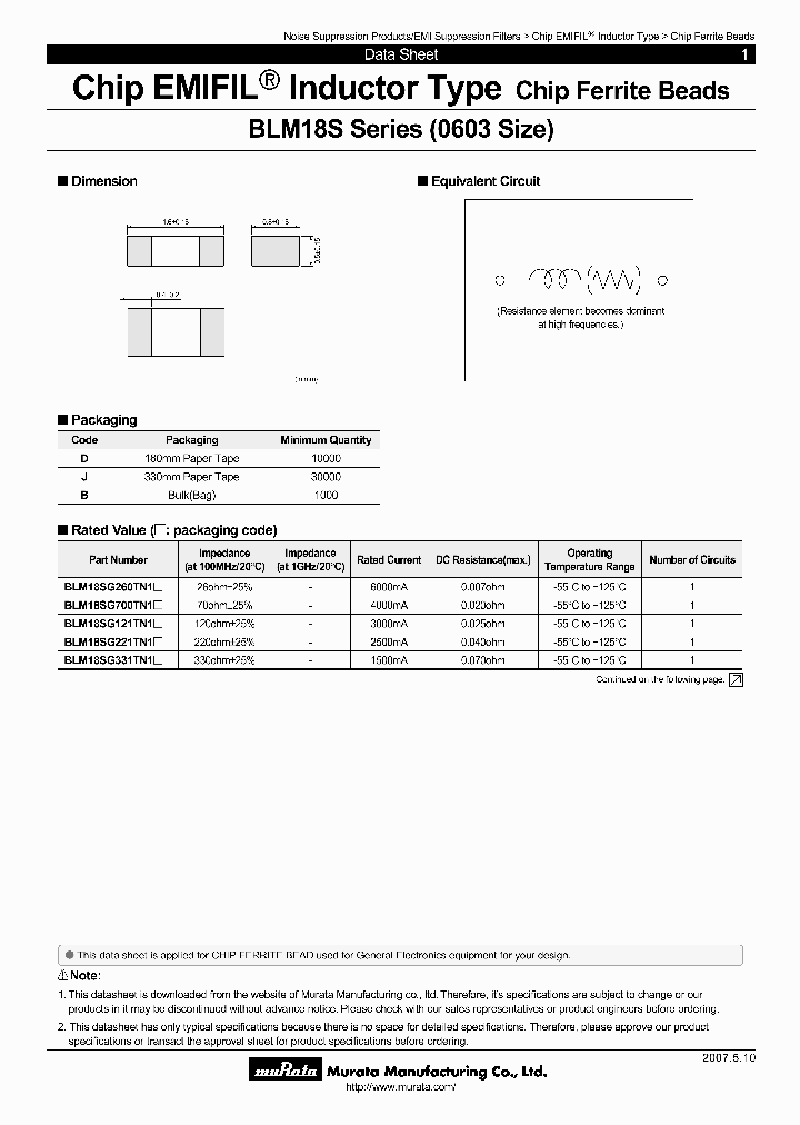 BLM18SG700TN1_6510590.PDF Datasheet