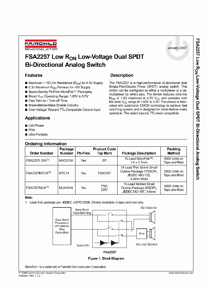 FSA2257MUX_6511450.PDF Datasheet