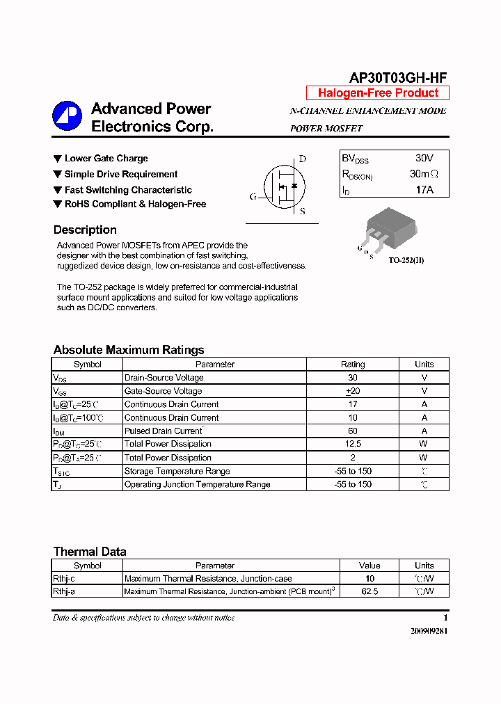 AP30T03GH-HF_6516720.PDF Datasheet