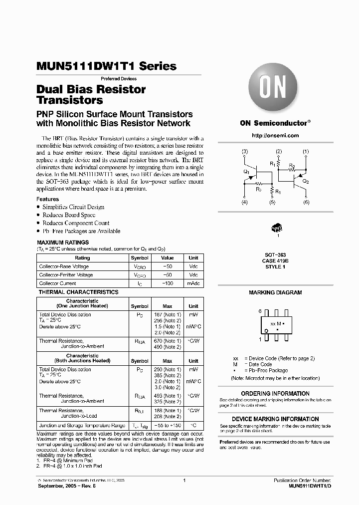 MUN5111DW1T1G_6516388.PDF Datasheet