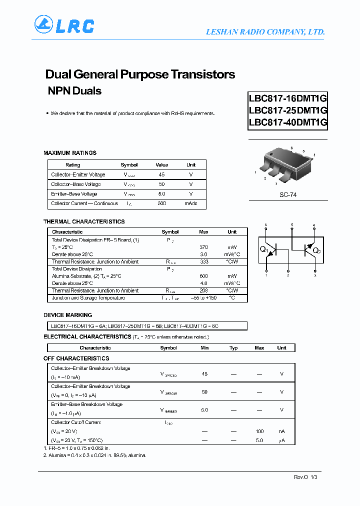 LBC817-25DMT1G_6517610.PDF Datasheet