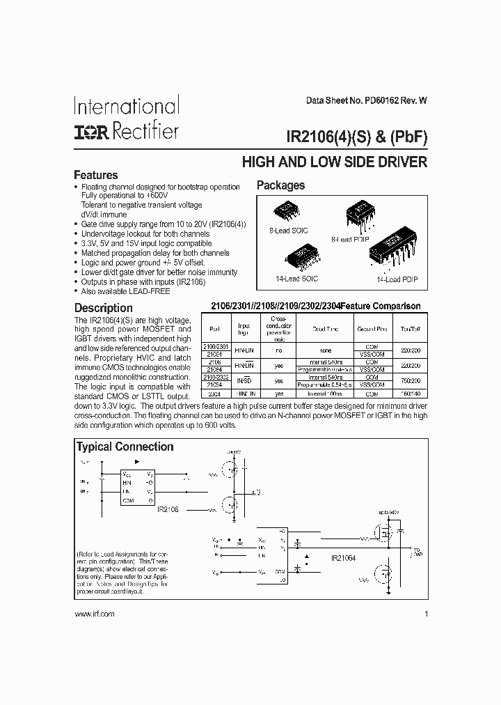 IR2106STRPBF_6518497.PDF Datasheet