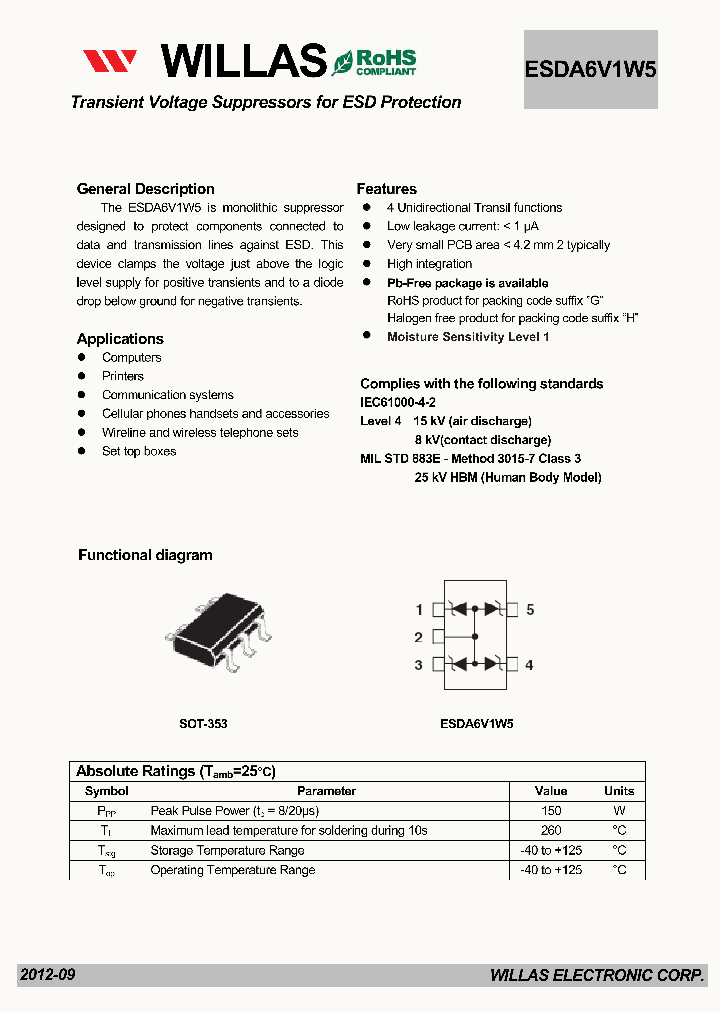 ESDA6V1W5-TG-WS_6519485.PDF Datasheet