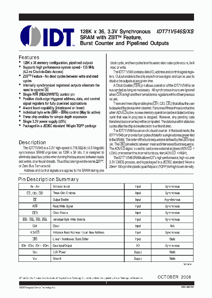 71V546S133PFG_6519531.PDF Datasheet