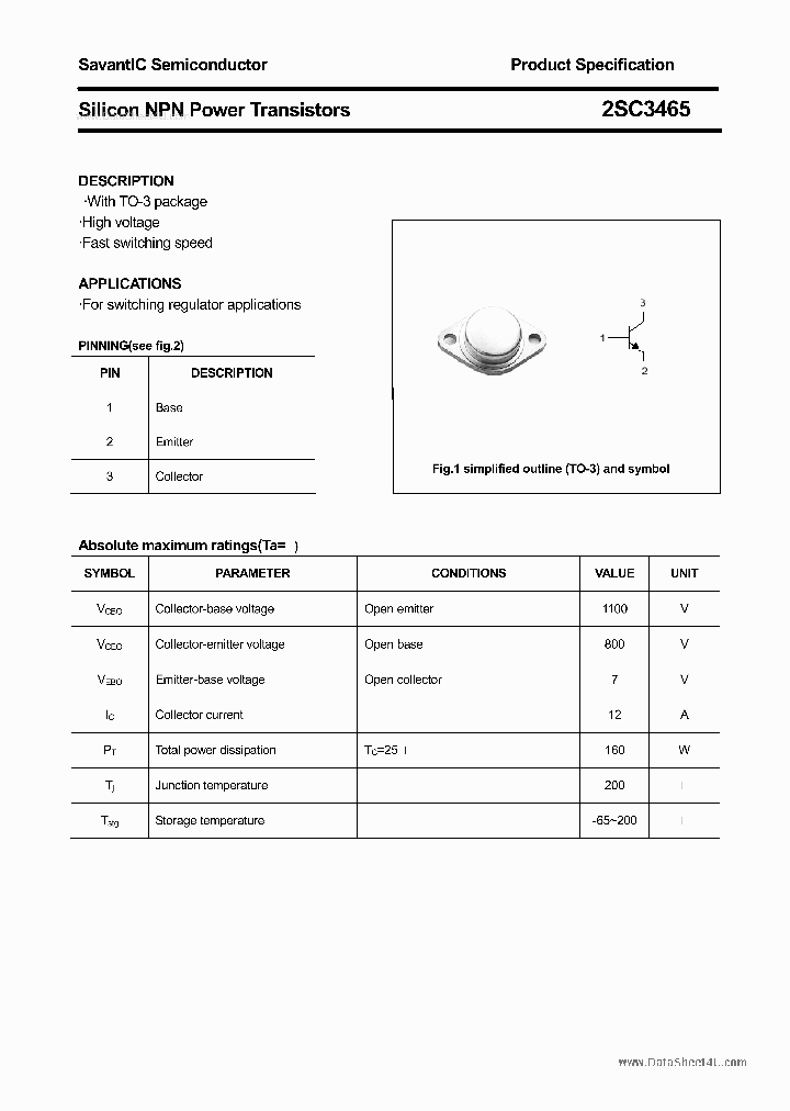 2SC3465_6524654.PDF Datasheet