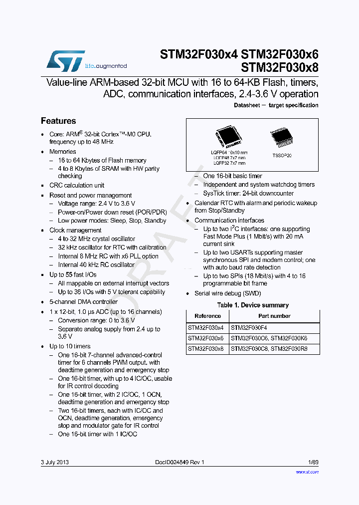 STM32F030C6_6524969.PDF Datasheet