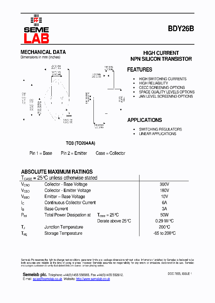 BDY26B_6525730.PDF Datasheet
