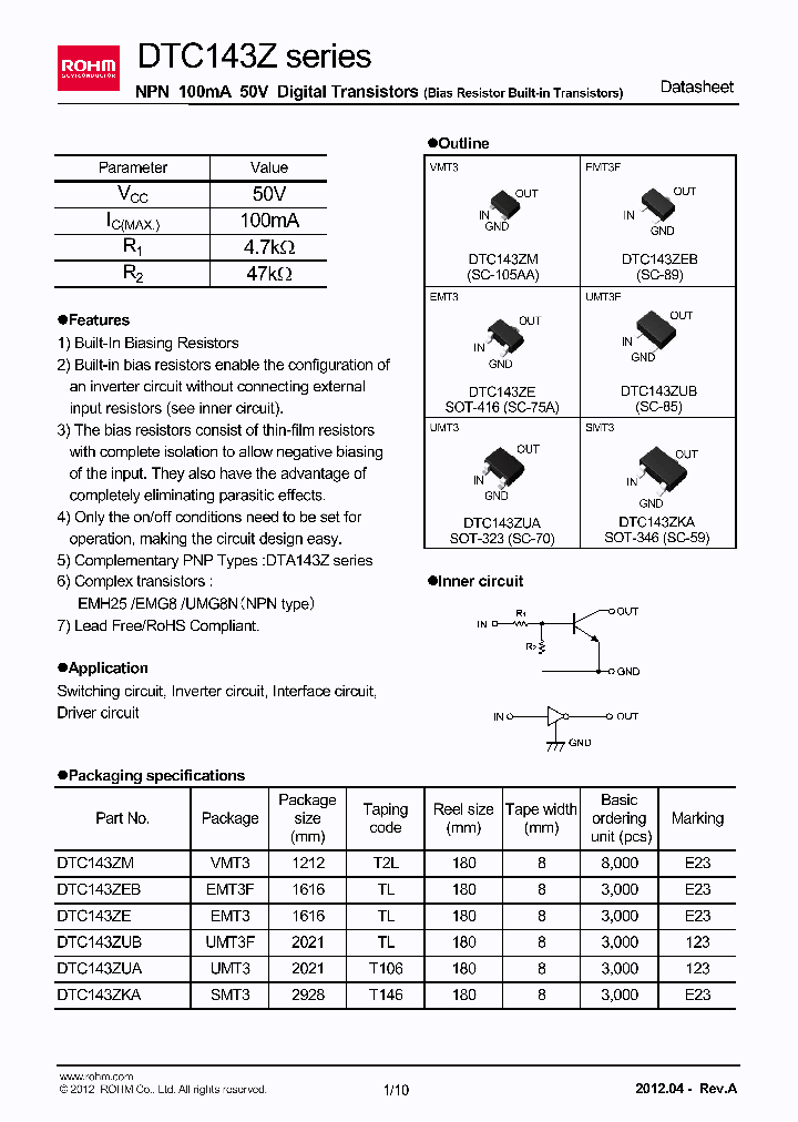 DTC143ZKAT146_6525837.PDF Datasheet