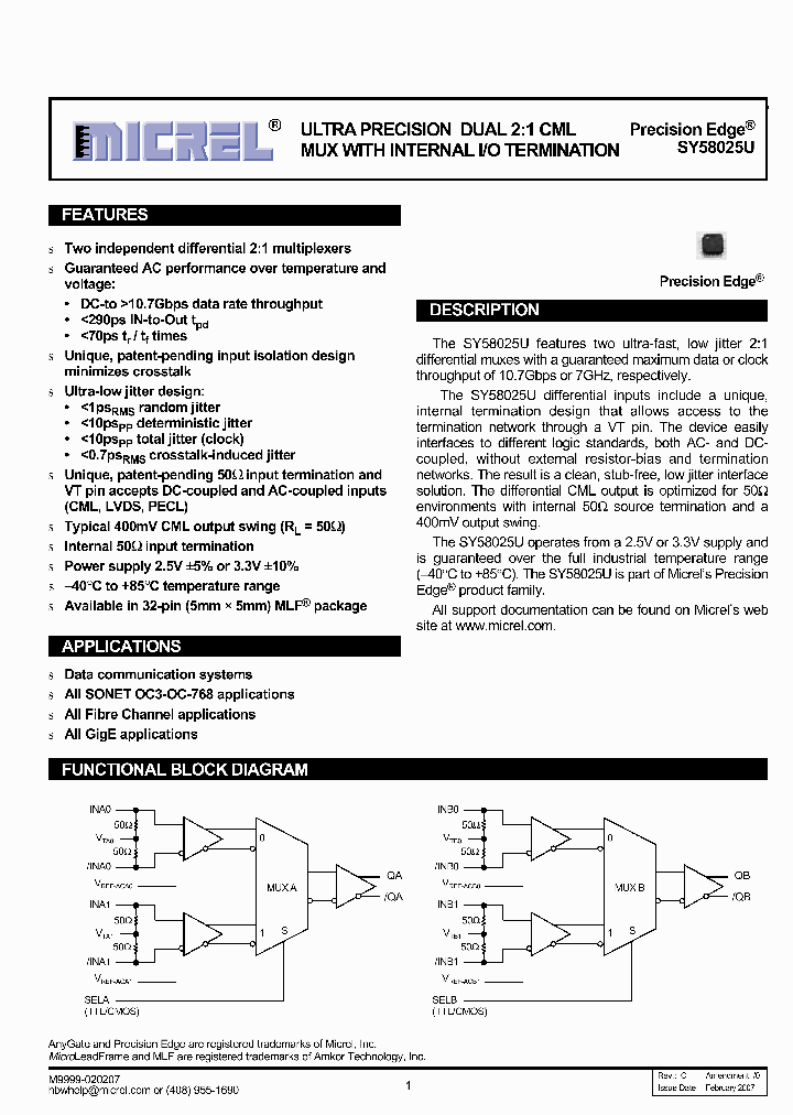 SY58025UMG_6526565.PDF Datasheet