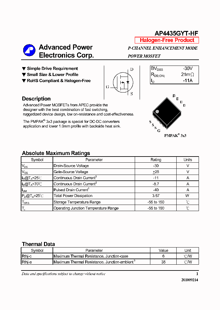 AP4435GYT-HF_6528816.PDF Datasheet