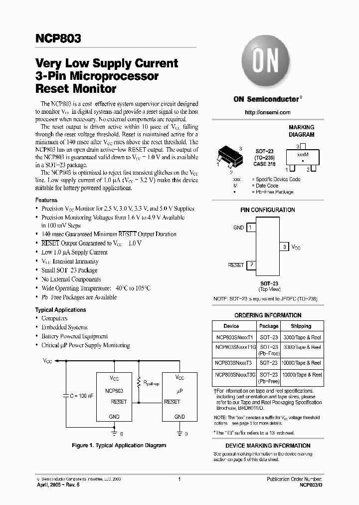 NCP803SN293T3G_6532917.PDF Datasheet