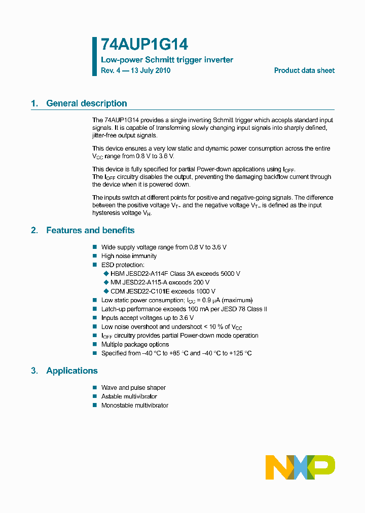 74AUP1G14GS_6538952.PDF Datasheet