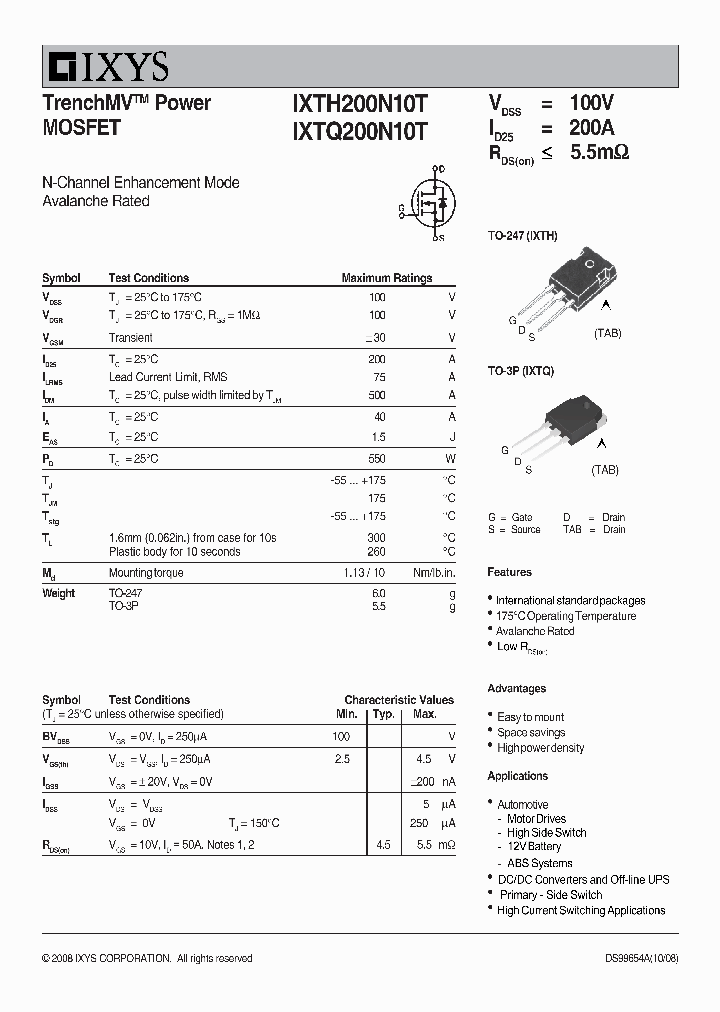 IXTQ200N10T_6545023.PDF Datasheet