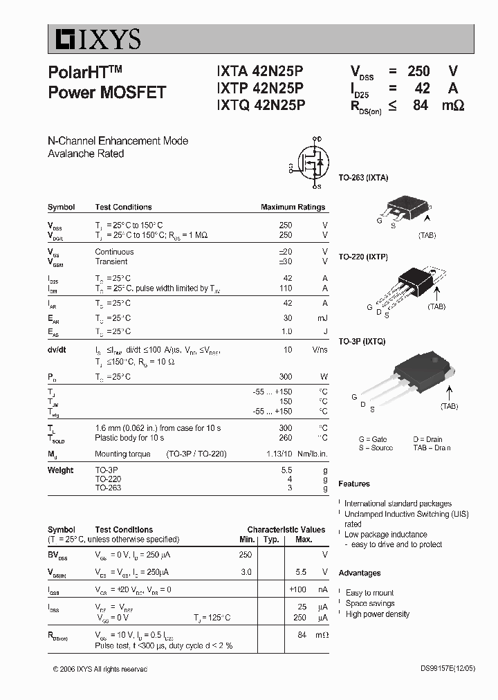 IXTQ42N25P_6545027.PDF Datasheet