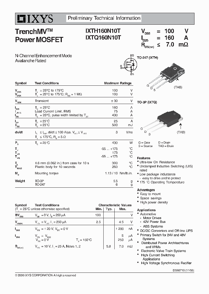 IXTQ160N10T_6545020.PDF Datasheet