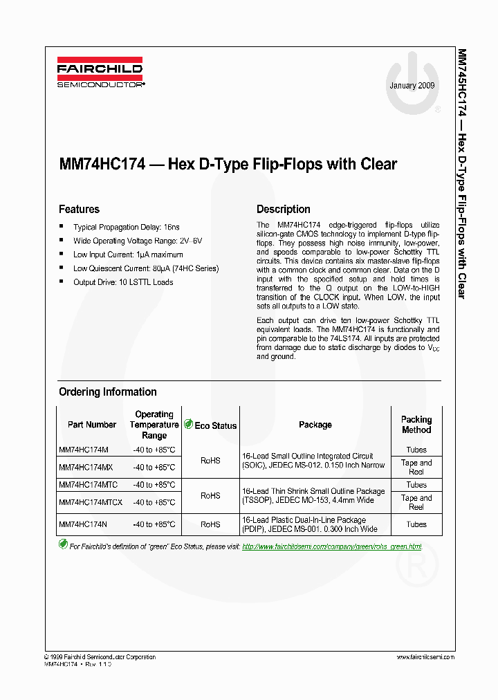 MM74HC174MNL_6543241.PDF Datasheet
