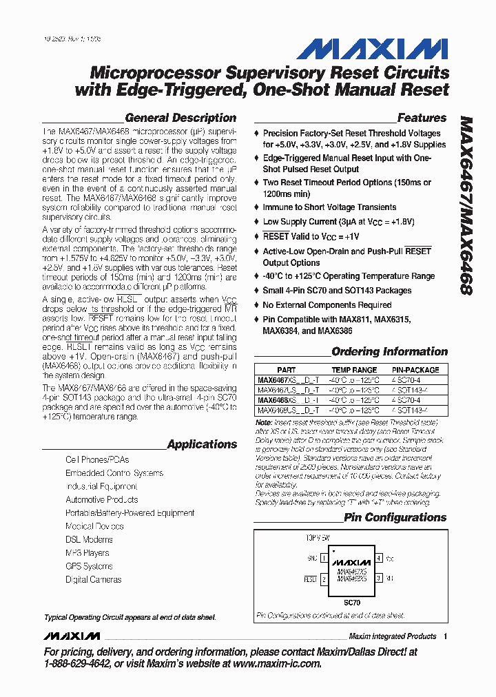 MAX6468XS24D7T_6546159.PDF Datasheet