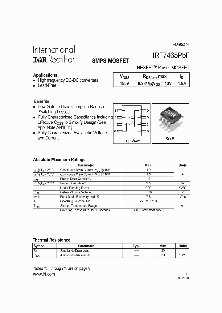 IRF7465PBF_6551244.PDF Datasheet