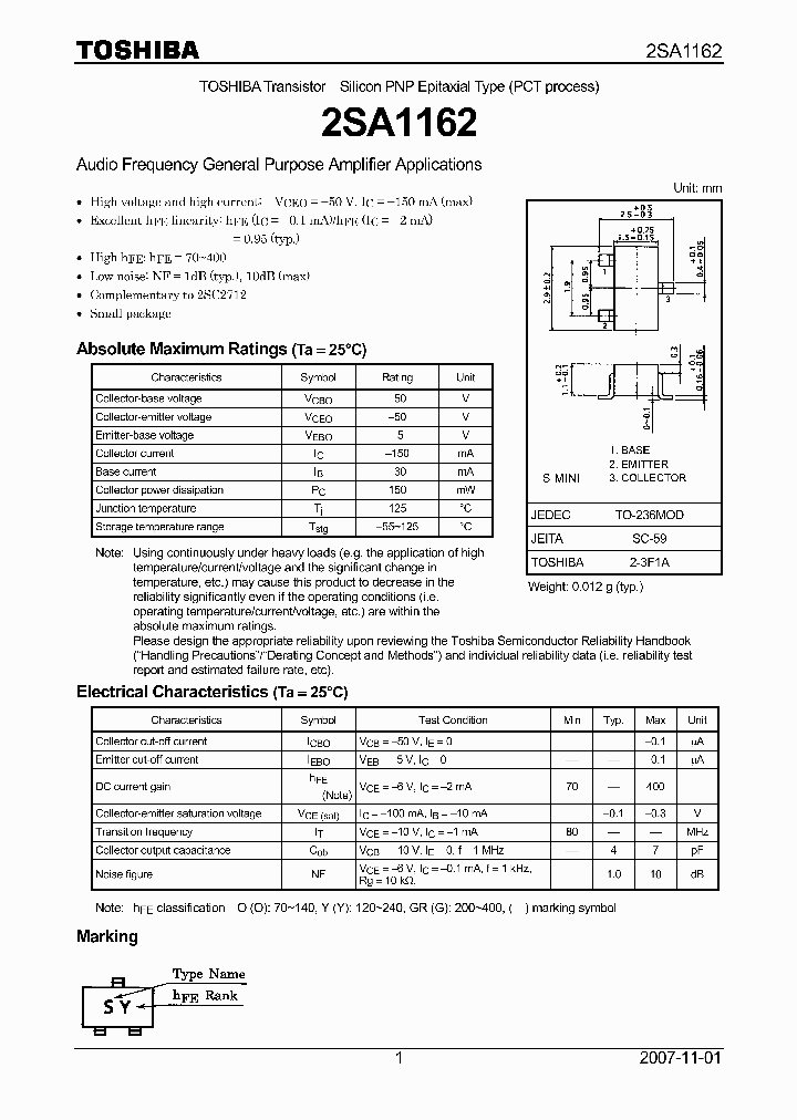 2SA1162-YTE85LF_6564799.PDF Datasheet