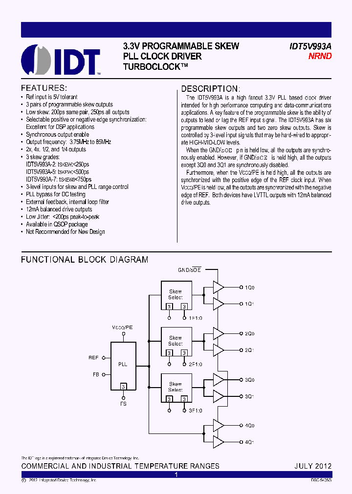 IDT5V993A-2QI_6574262.PDF Datasheet