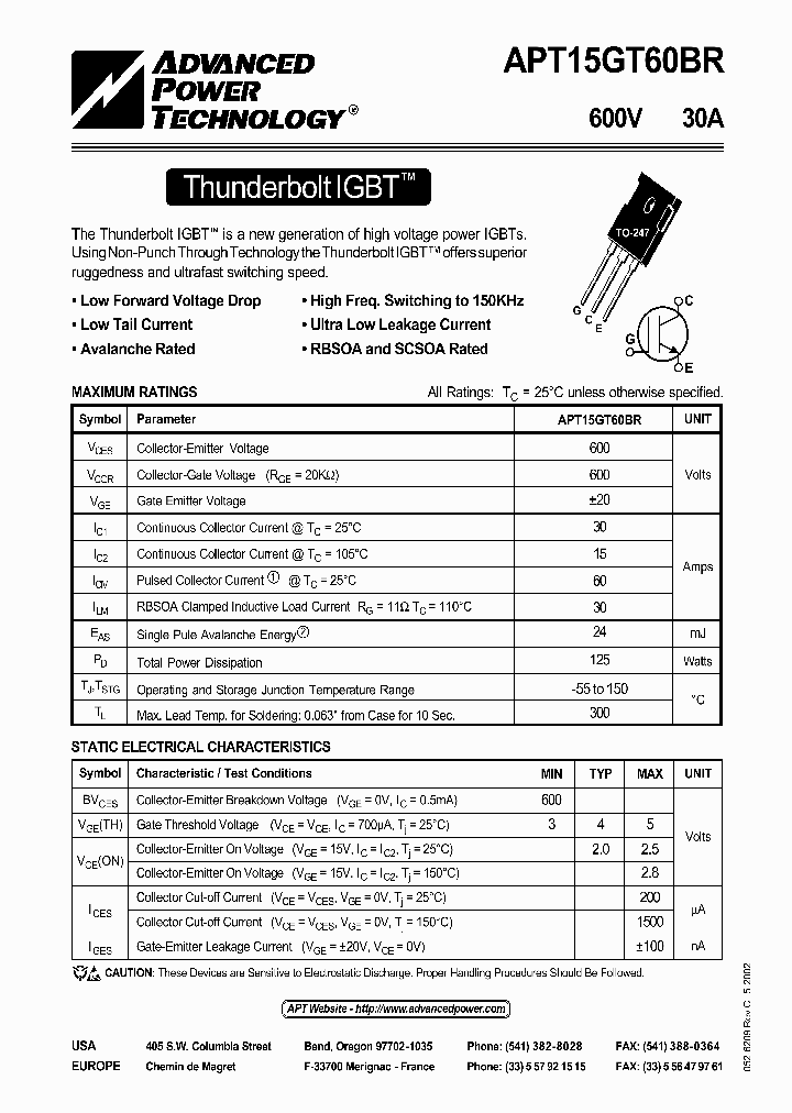 APT15GT60BRG_6575930.PDF Datasheet