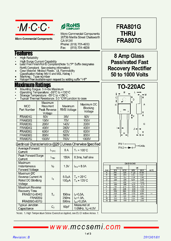 FRA801G13_6577960.PDF Datasheet