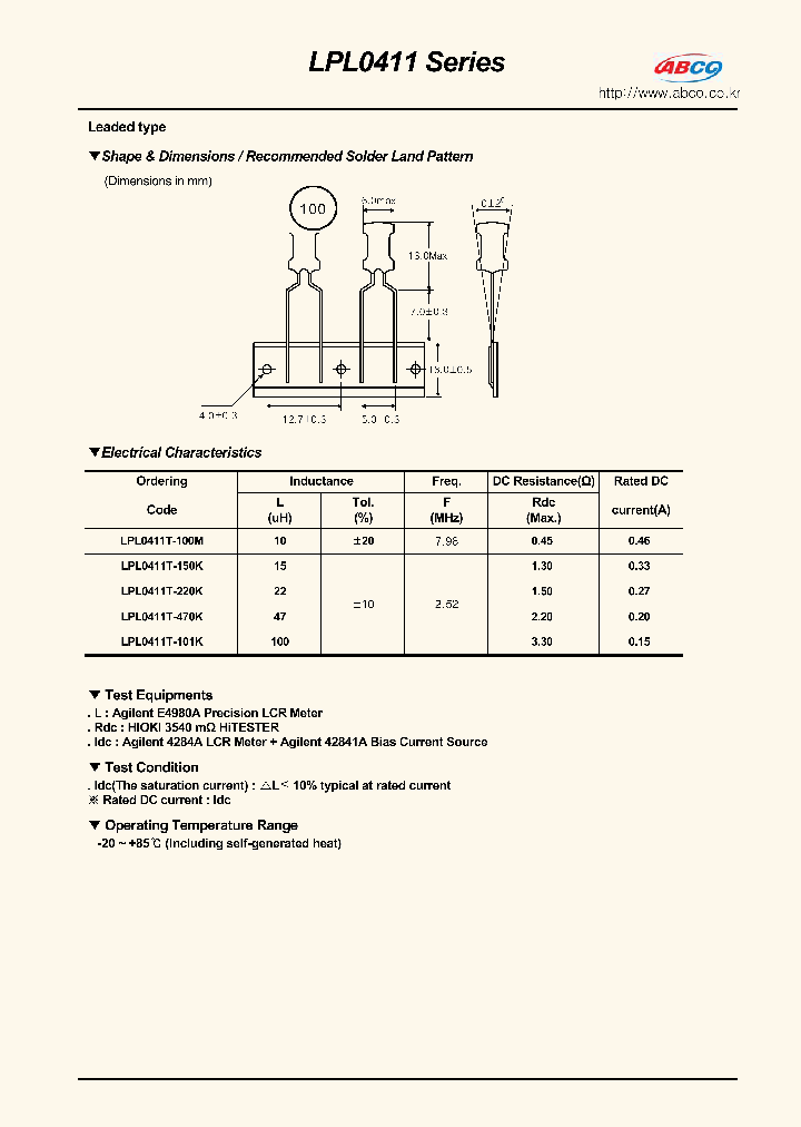 LPL0411T-100M_6579586.PDF Datasheet