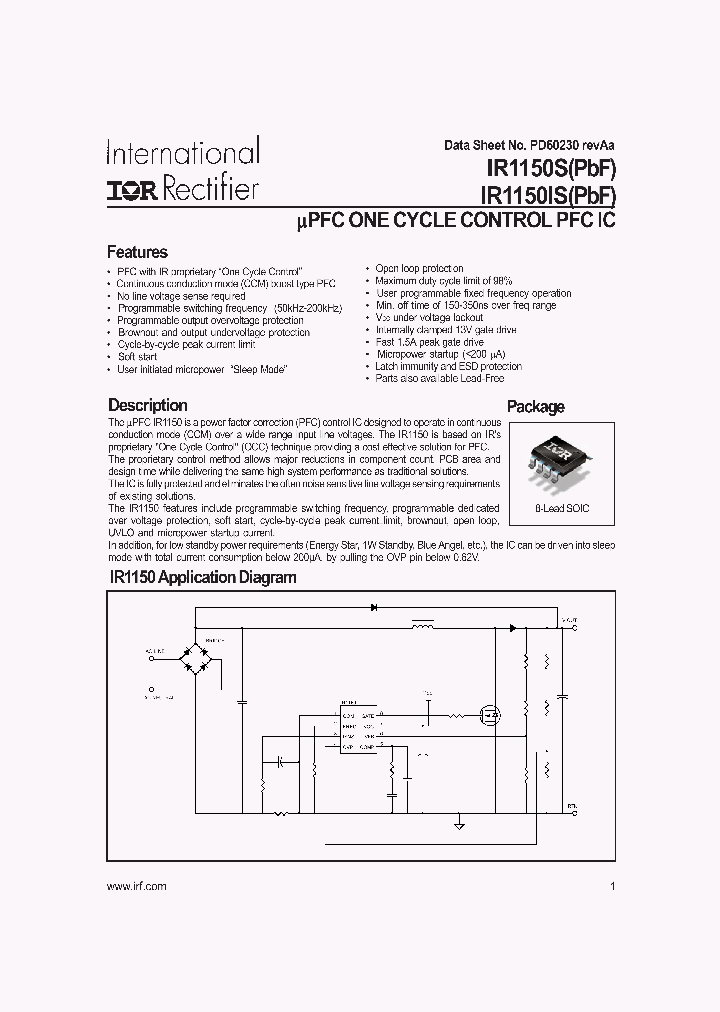 IR1150ISPBF_6581027.PDF Datasheet