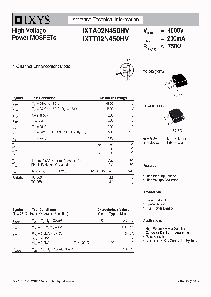 IXTA02N450HV_6582904.PDF Datasheet