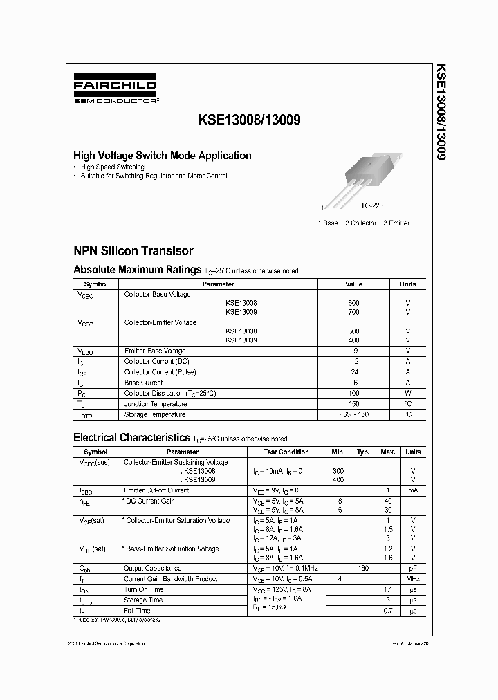 KSE13009TU_6586113.PDF Datasheet