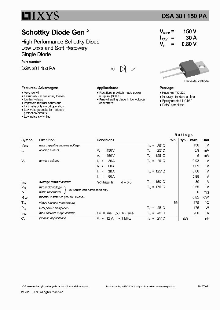 DSA30I150PA_6596677.PDF Datasheet