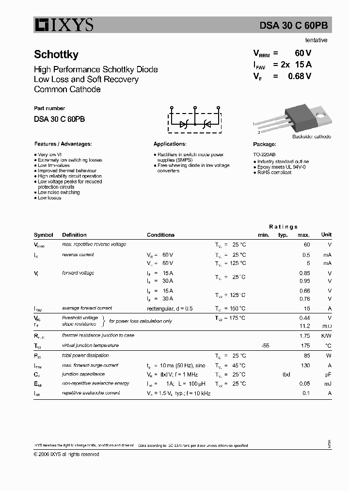 DSA30C60PB_6596693.PDF Datasheet