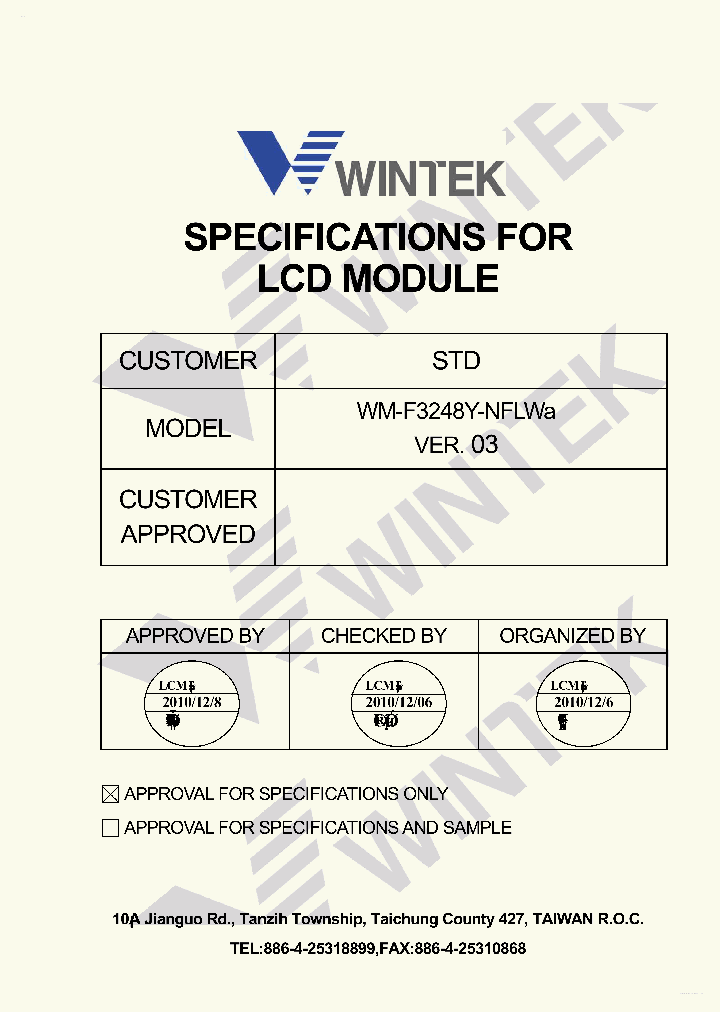 WM-F3248Y-NFLWA_6589099.PDF Datasheet