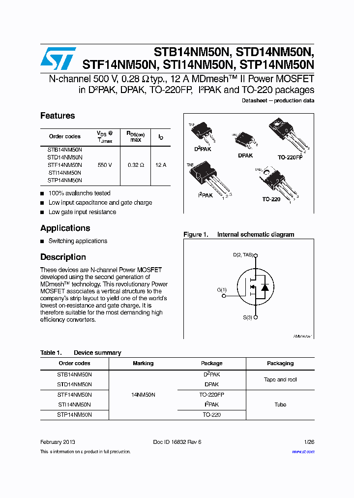 STI14NM50N_6598667.PDF Datasheet