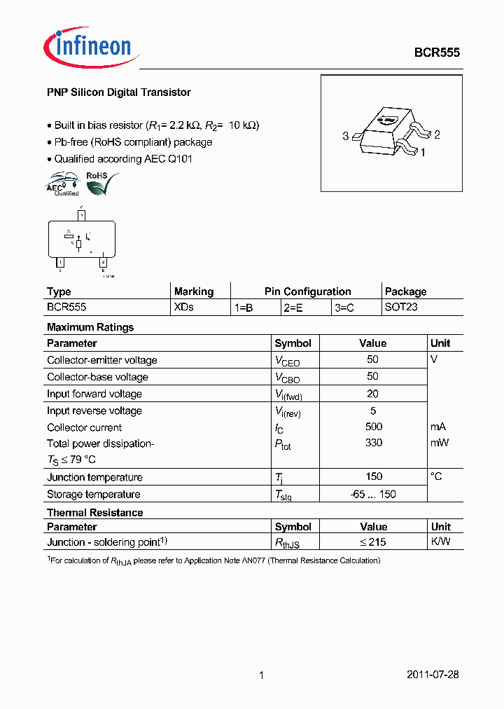 BCR555E6327HTSA1_6599011.PDF Datasheet