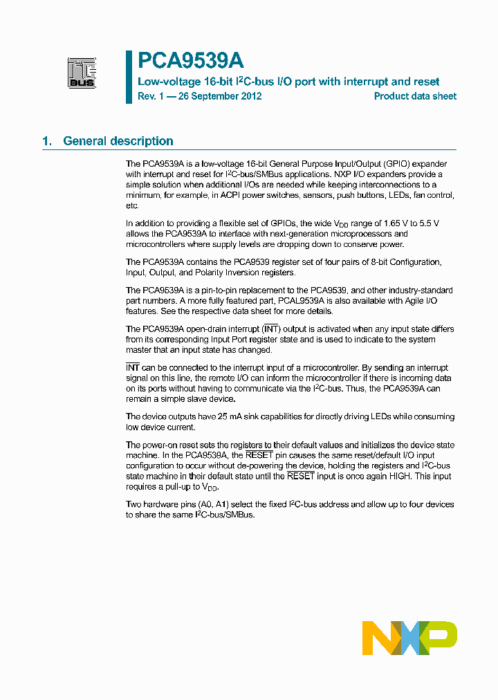 PCA9539AHF_6600009.PDF Datasheet