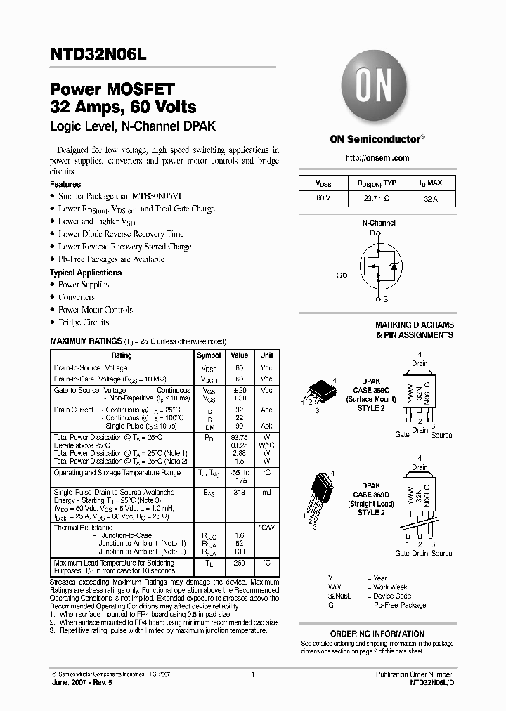 NTD32N06L-1G_6600465.PDF Datasheet
