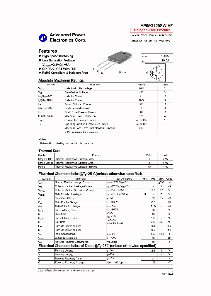 AP05G120SW-HF_6600991.PDF Datasheet