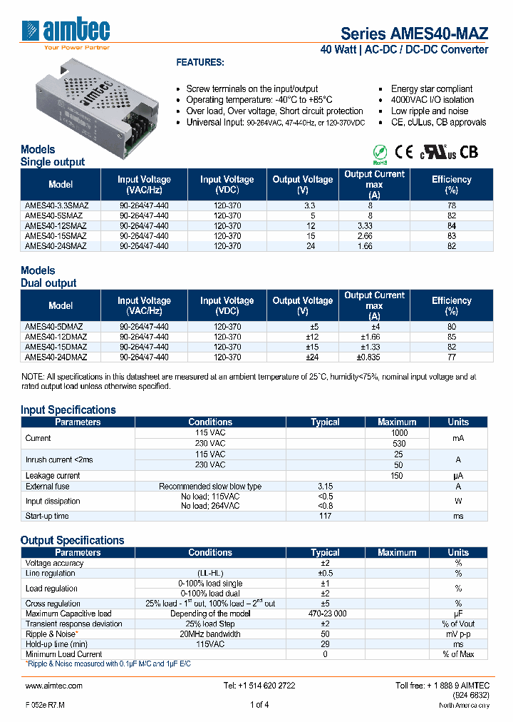 AMES40-MAZ13_6601848.PDF Datasheet
